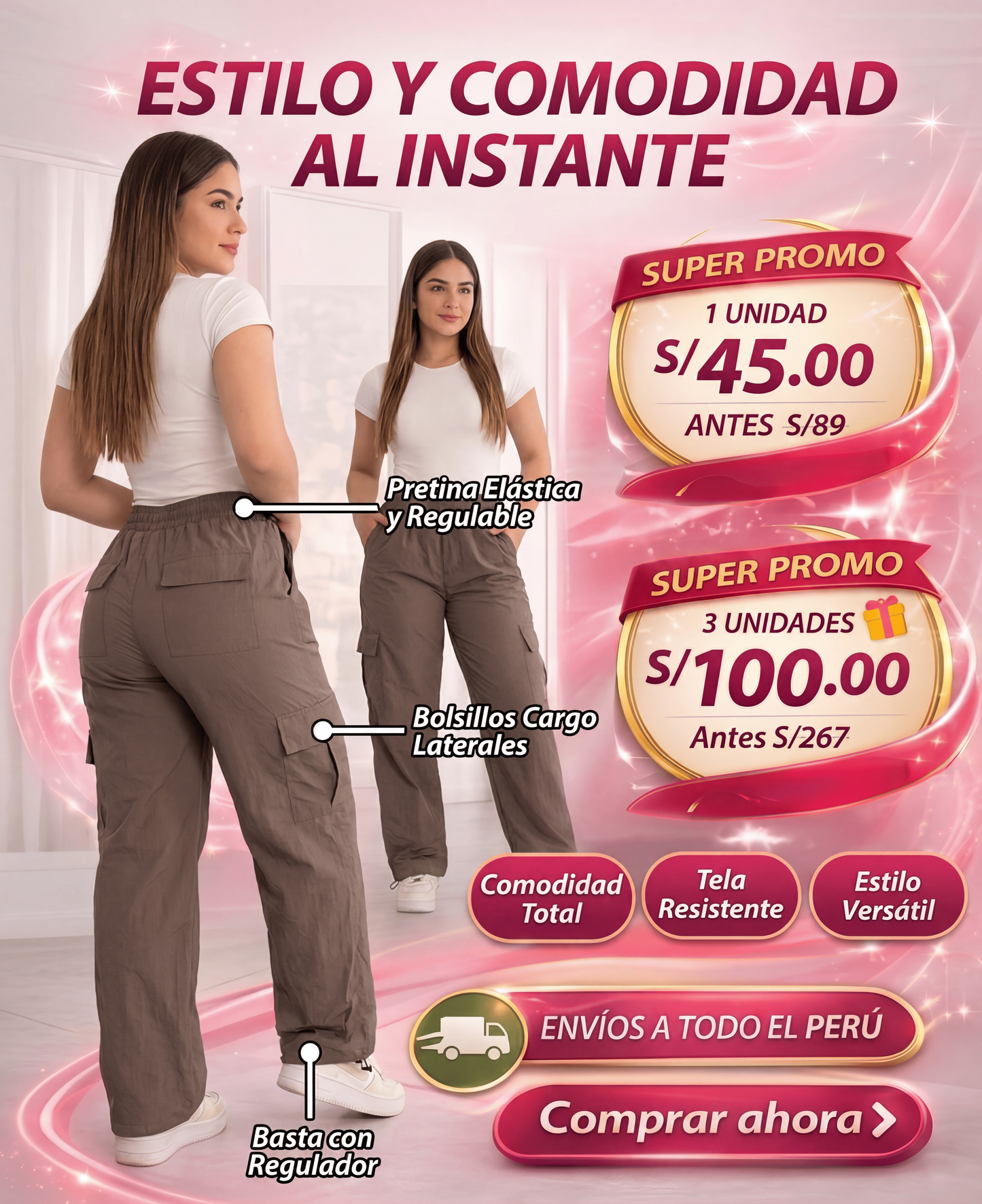 Pantalones Cargo